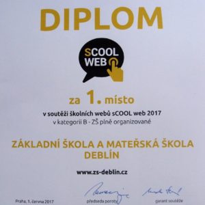 1. místo, sCOOL web 2017